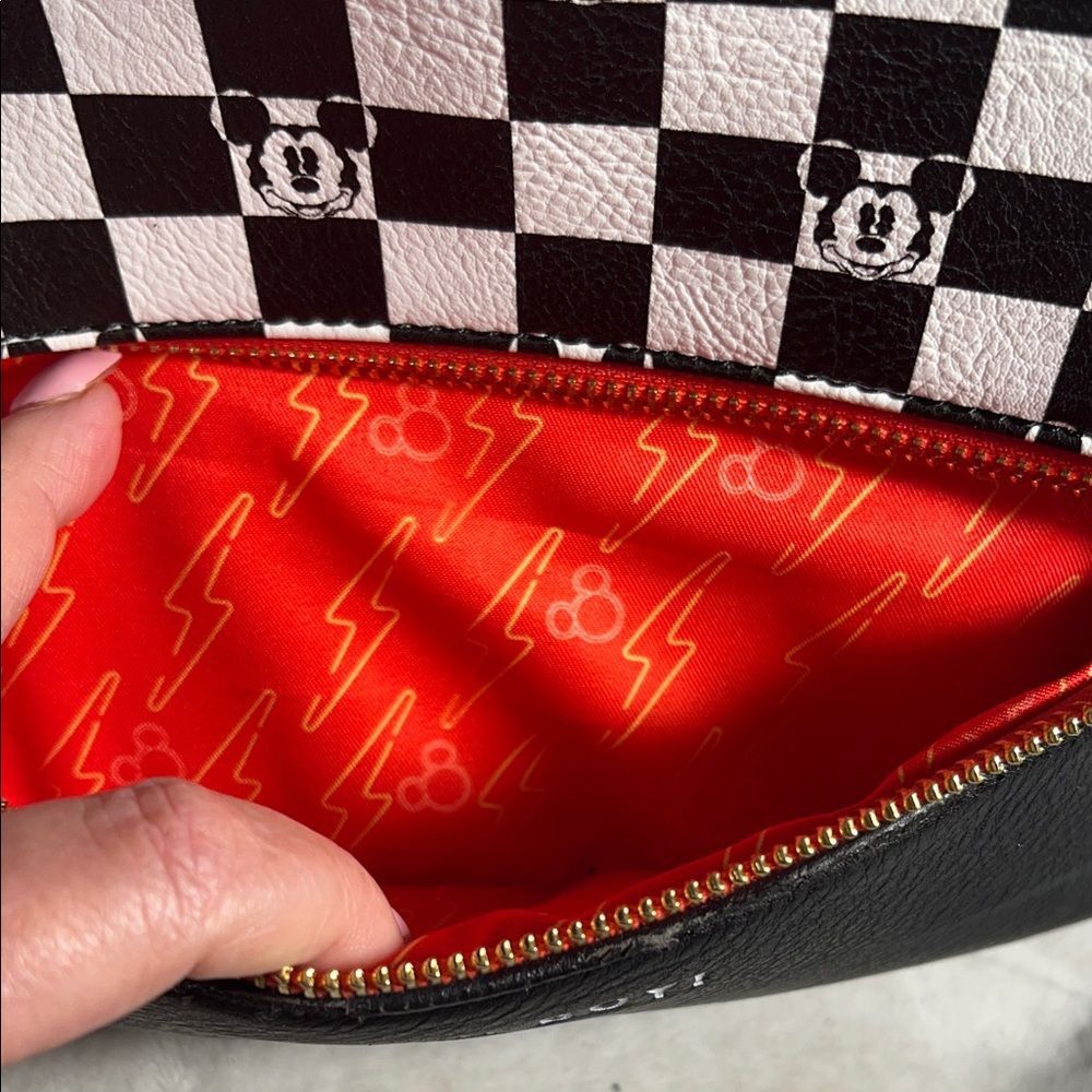 Loungefly Disney Black and White Checkered Mickey Backpack - Picture 15 of 16